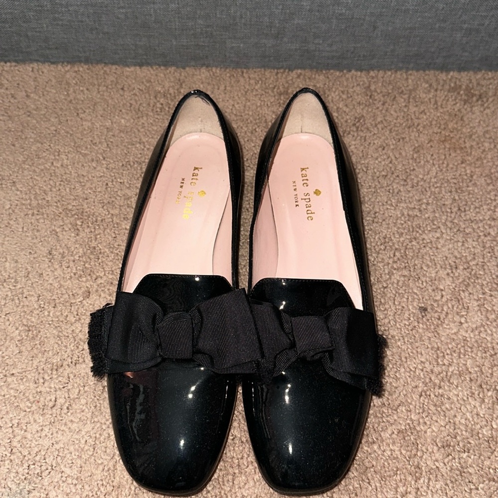 KATE SPADE Black Patent Leather Loafers